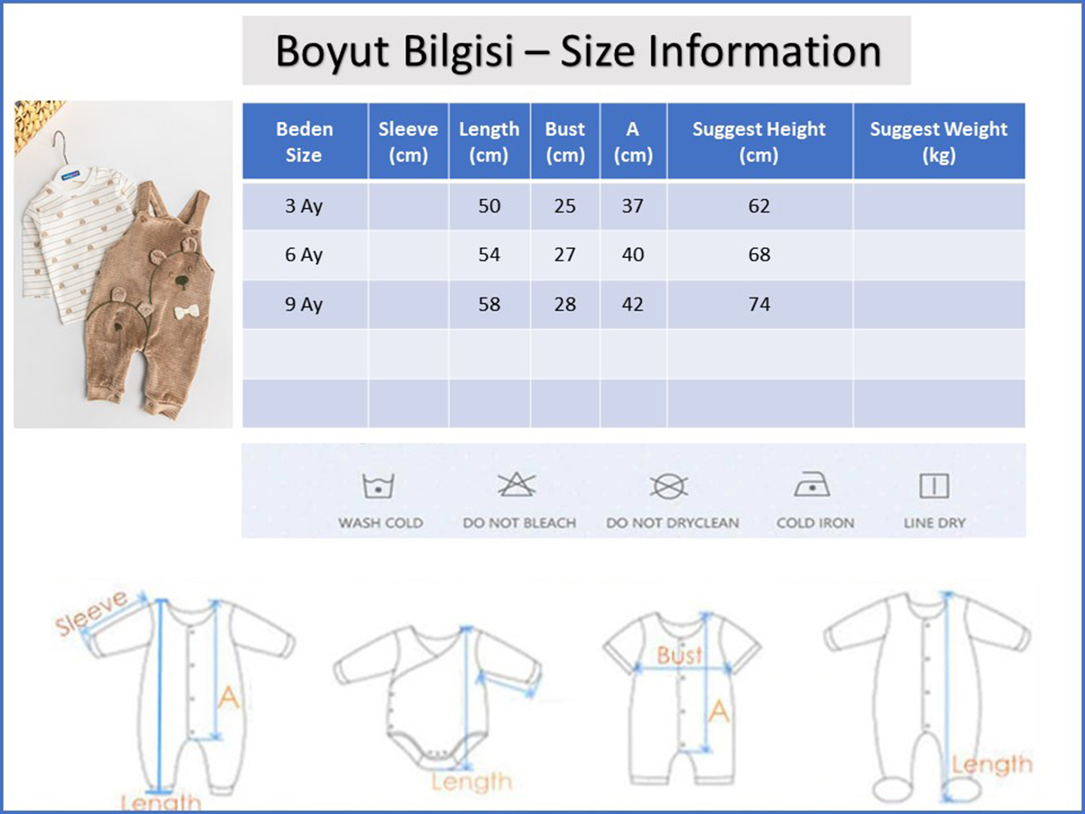 Babymod erkek bebek salopet