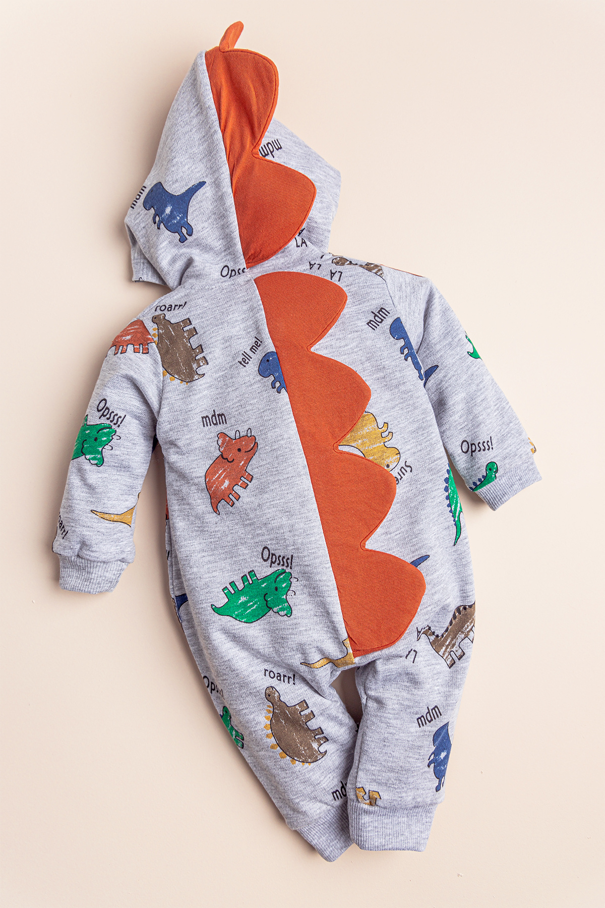 Bebek Tulumları Dino Figürlü Kapüşonlu Erkek Bebek Tulum Bebek Tulumları Dino Figürlü Kapüşonlu Erkek Bebek Tulum