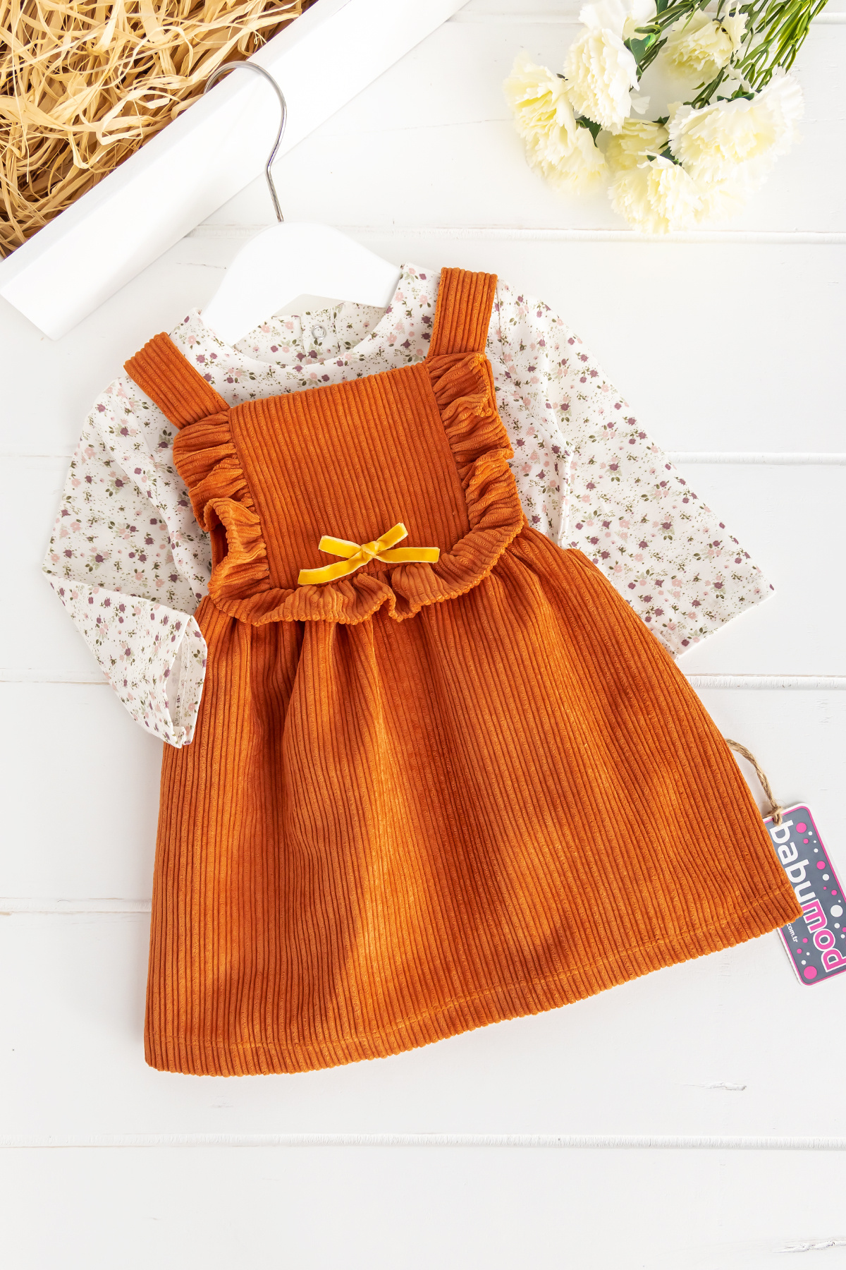 Babymod kız bebek salopet elbise