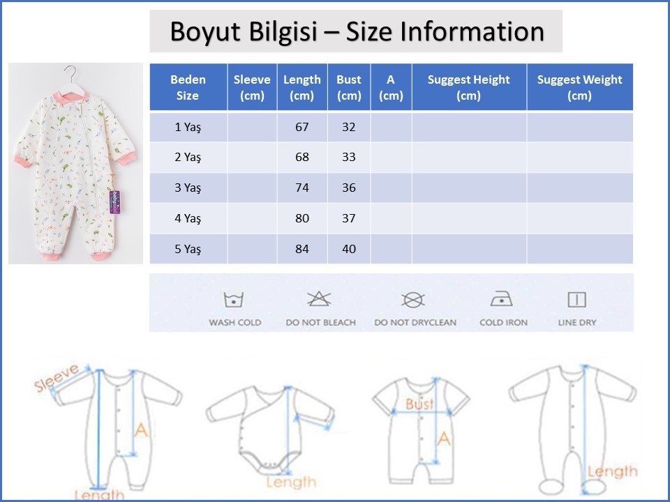 Babymod kız bebek çocuk uyku tulumu
