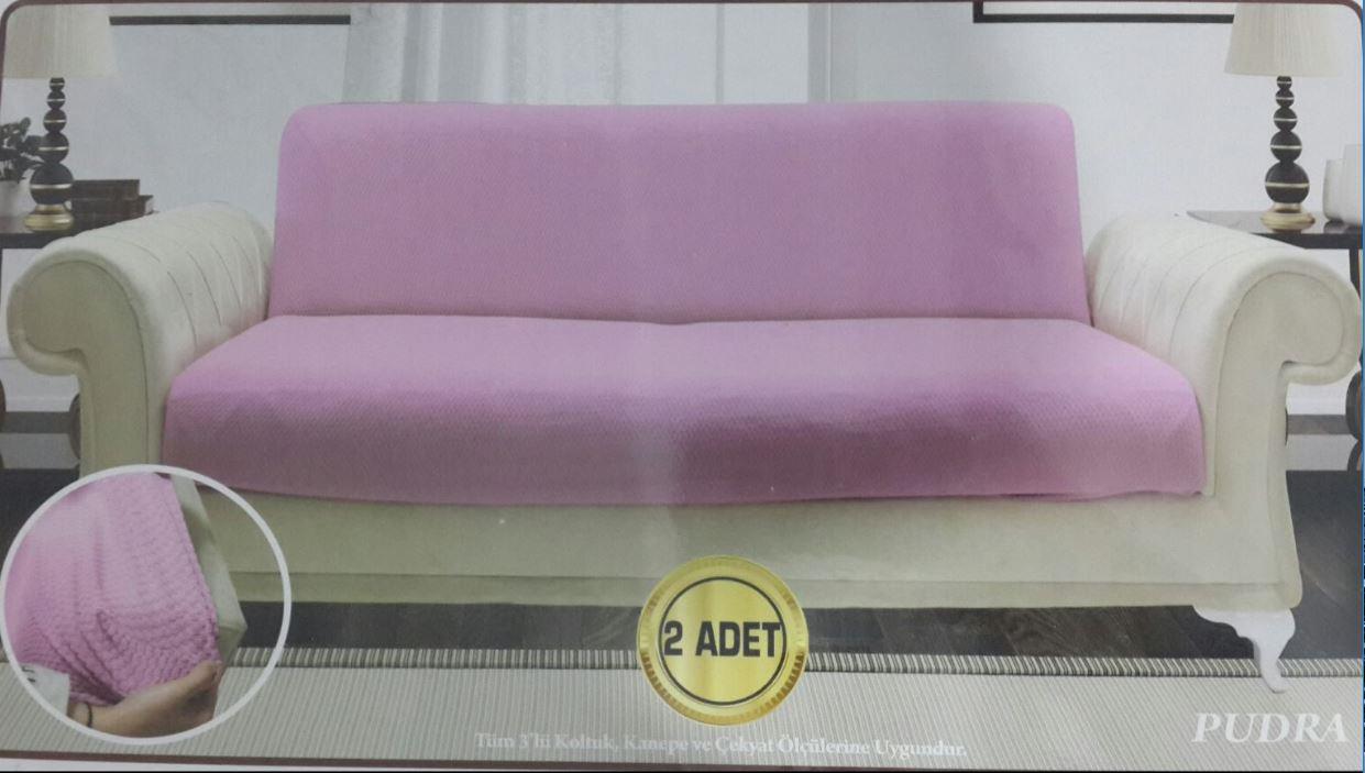 Hanimevi Kanepe Cekyat Koltuk Ortusu 2 Li Lastikli Likrali Pudra Ev Yasam Urunleri Deponuz