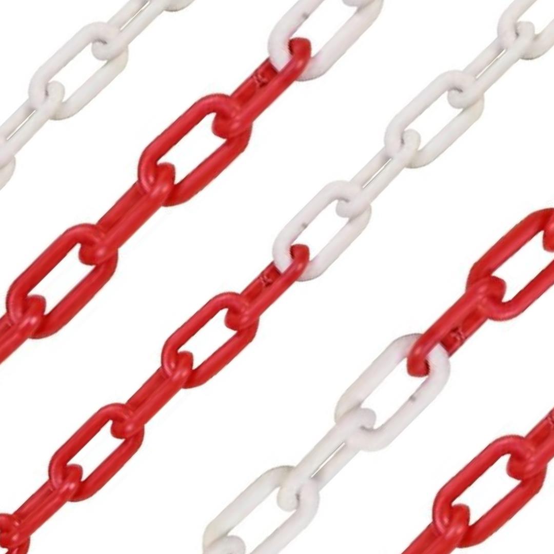 Force Chain 10 Mm 10 Mtr. Kırmızı Beyaz Plastik Zincir