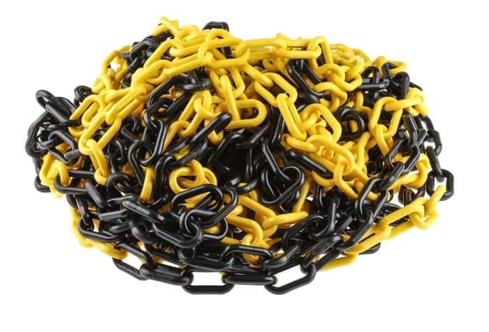 Force Chain 6 Mm 10 Mtr. Sarı Siyah Plastik Zincir