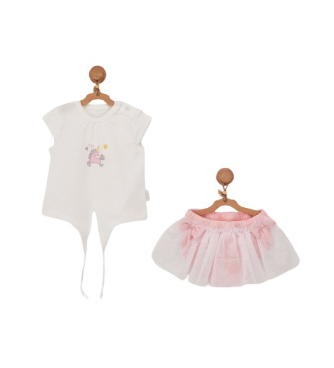 Andywawa AC22718 Unicorn Bebek Takım Ekru