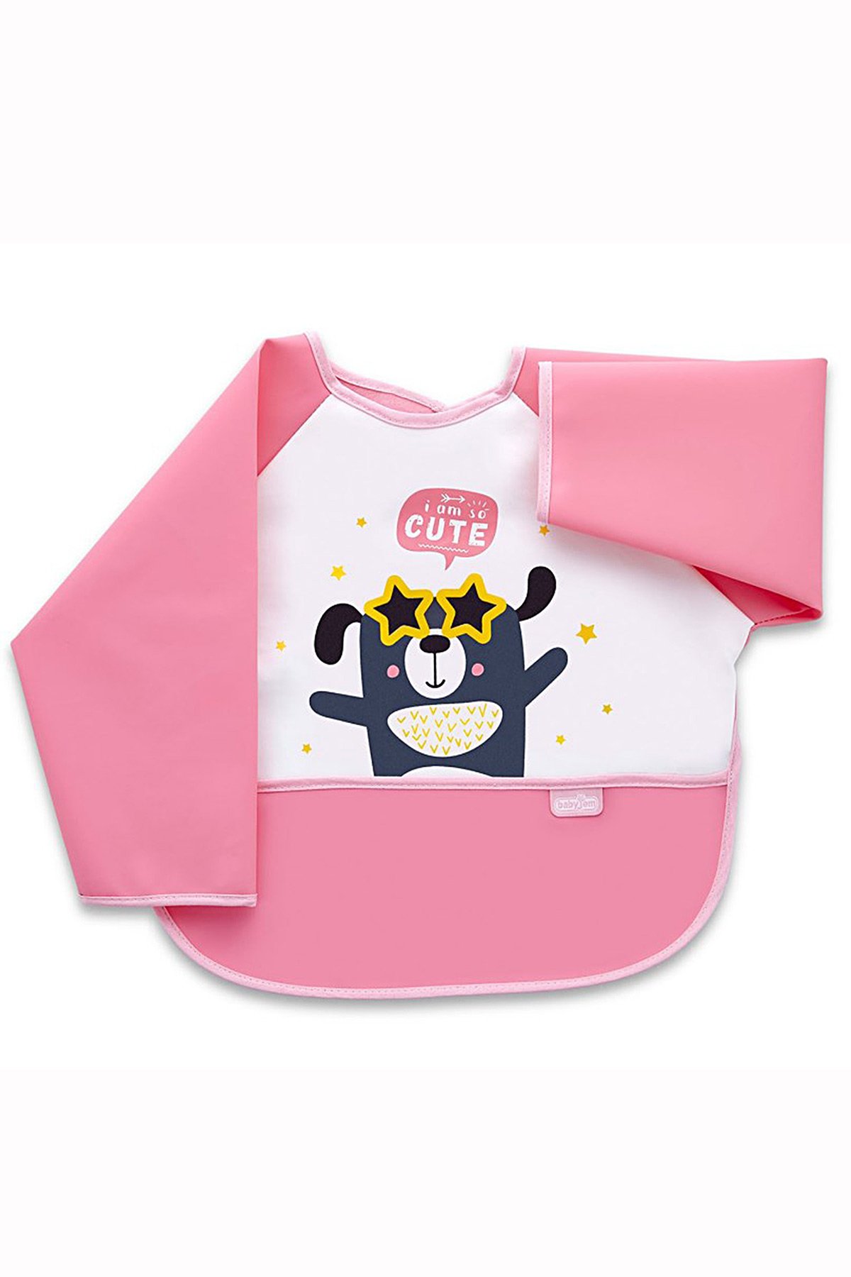 BabyJem Poli Muşamba Kollu Mama Önlüğü 034 Pembe