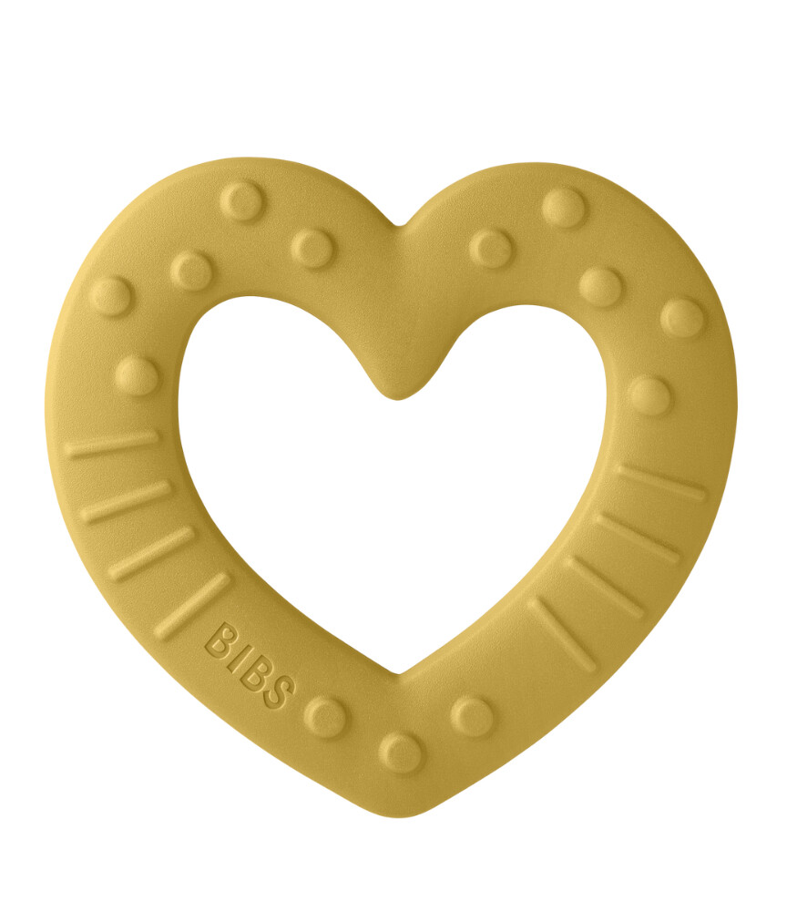 Bibs Baby Bitie Diş Kaşıyıcı Heart - Mustard
