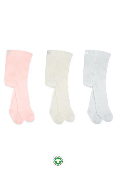 Bistyle 3lü Penye Külotlu Çorap BS3100 Pembe Ekru