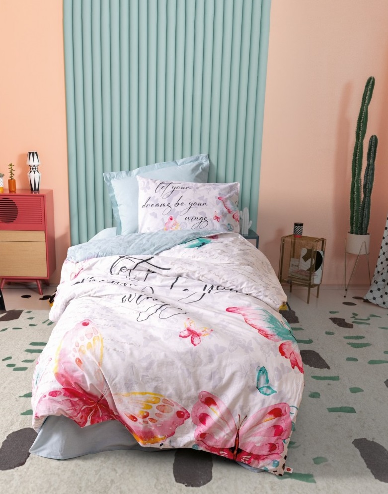 Cotton Box Genç Nevresim Takımı Tek Kişilik Wings Mint