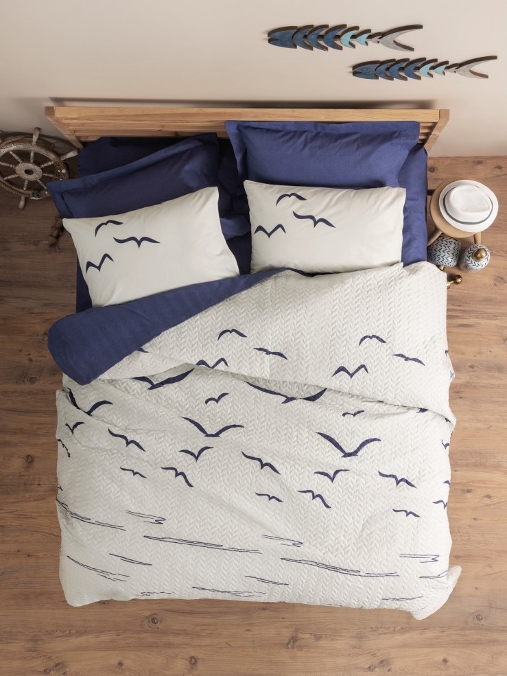 Cotton Box Maritime Ranforce Complete Set Tek Kişilik Larum Lacivert