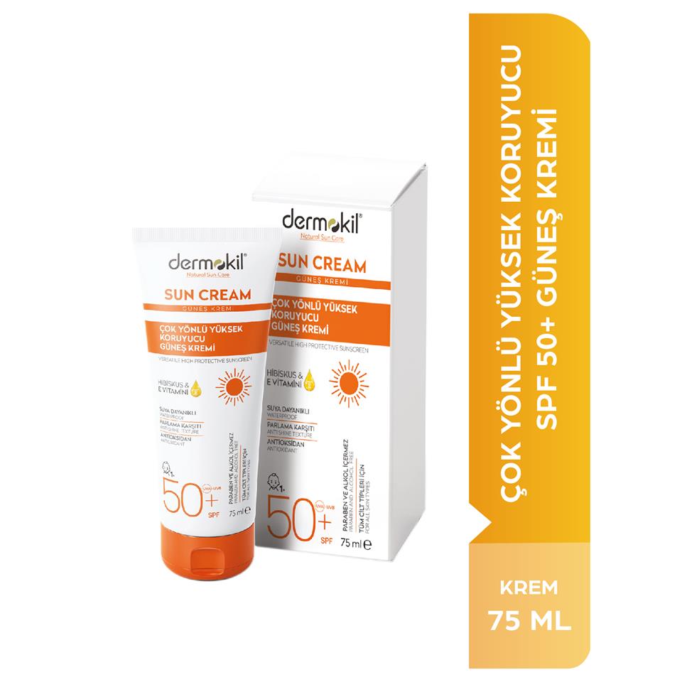 Dermokil Sun Krem Çok Yönlü Yüksek Koruyucu Güneş Kremi 50 SPF 75ml 