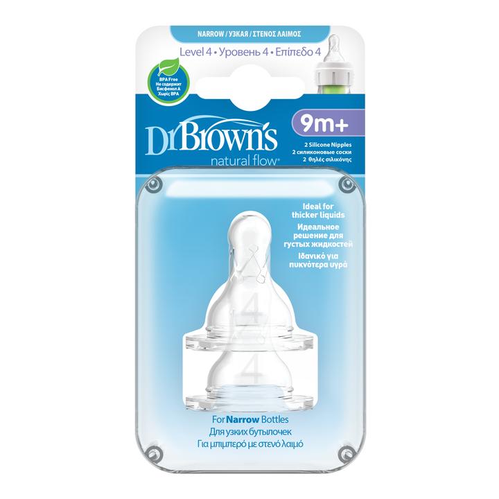 Dr Brown's Dar Ağız 4.Evre 2Li Silikon Biberon Emziği 