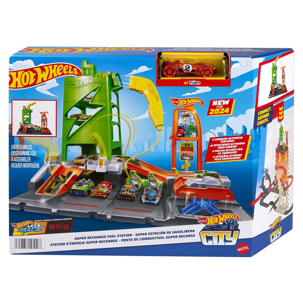 Hot Wheels Elektrikli Araç Şarj İstasyonu Oyun Seti HTN79 