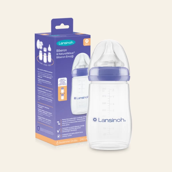 Lansinoh Biberon Natural Wawe Biberon Emziği 240ml 