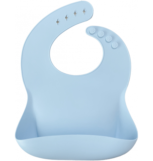 OiOi Basics Silikon Mama Önlüğü Mineral Blue