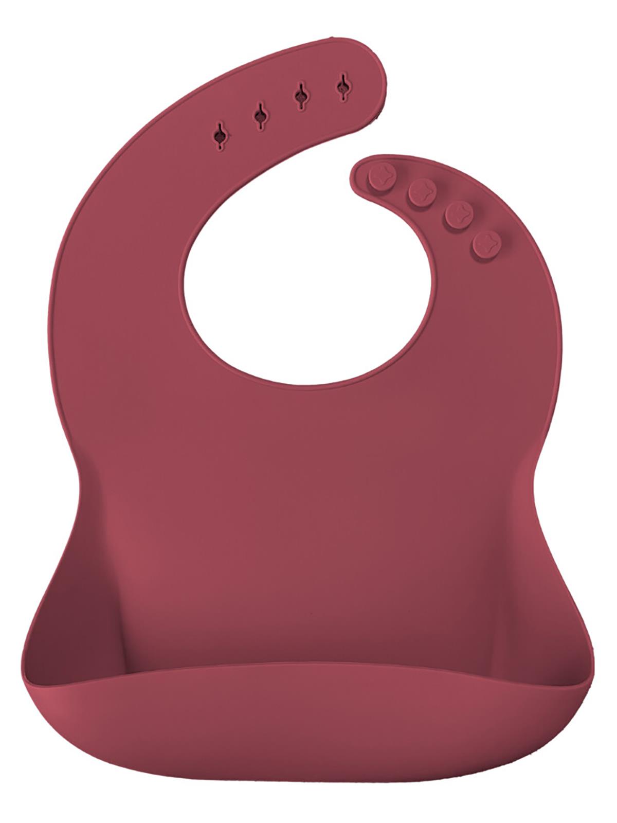OiOi Basics Silikon Mama Önlüğü Velvet Rose