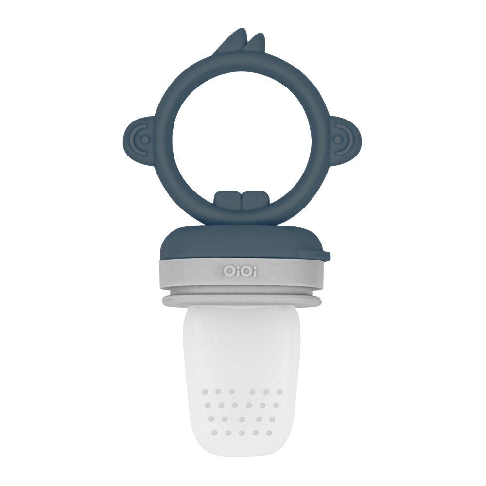 OiOi Silikon Püre Meyve Sebze Emziği Deep Blue / Powder Grey