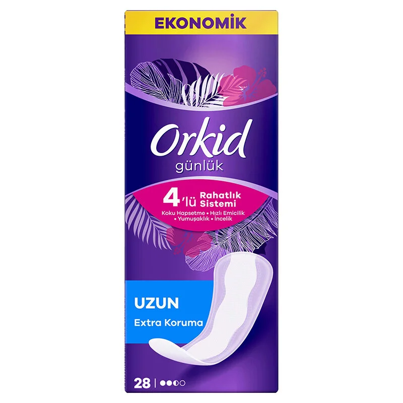 Orkid Günlük Ekstra Koruma Uzun Ped 28 Adet 