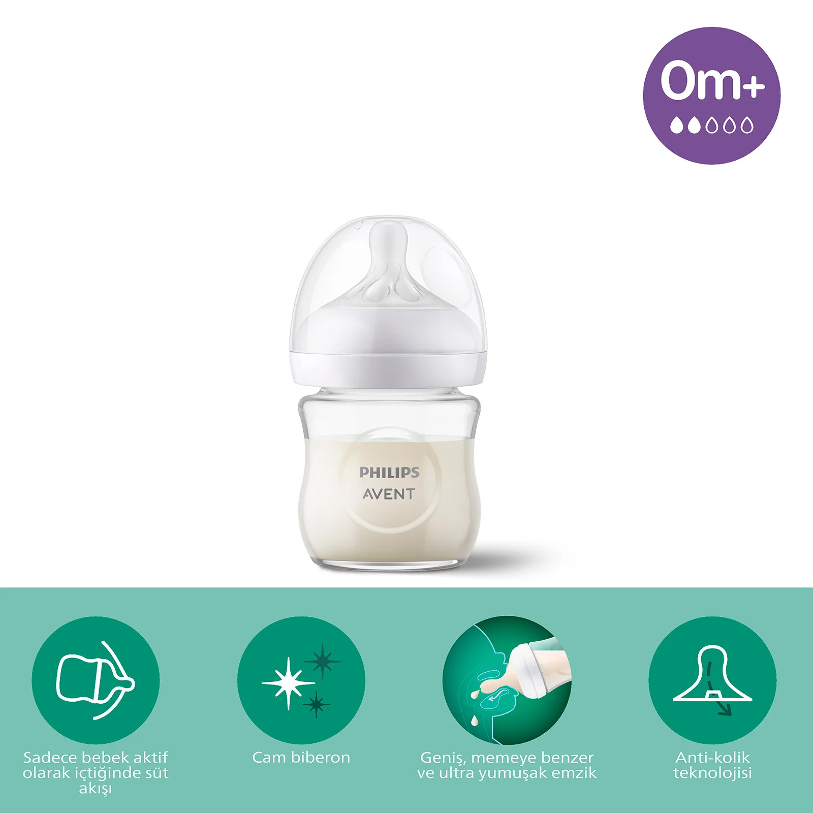 Philips Avent Doğal Tepkili Natural Response Cam Biberon 120ml 0+ Ay 