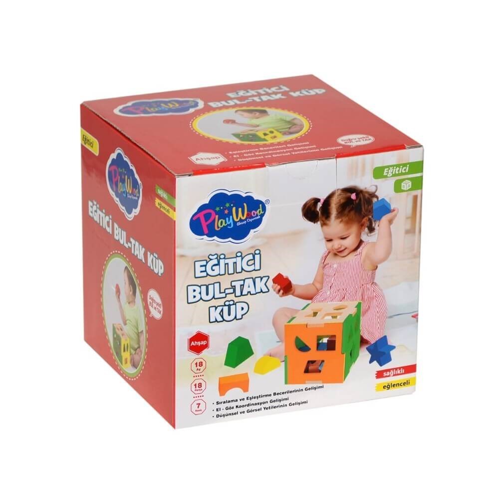 PlayWood Eğitici Bul Tak Küpler 355 