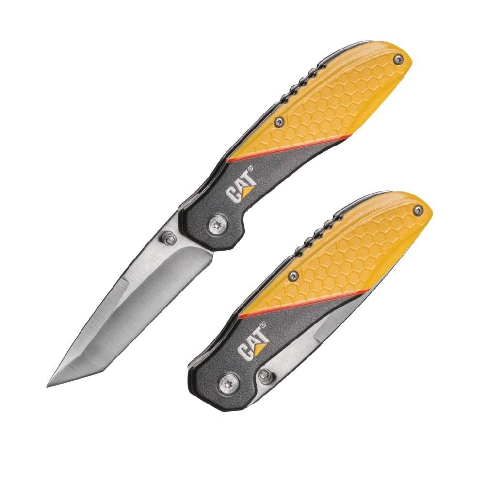CAT DA980047 Kemer Askı Kancalı Katlanabilir 18CM Paslanmaz Çelik Kamp Çakısı