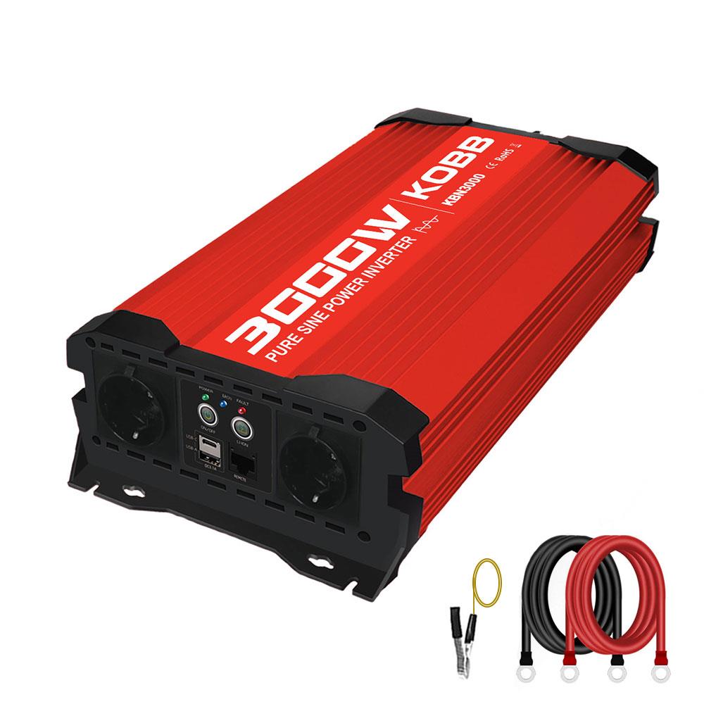 KOBB KBN3000 12V/220V 3000Watt Tam Sinüs Dönüştürücü İnvertör