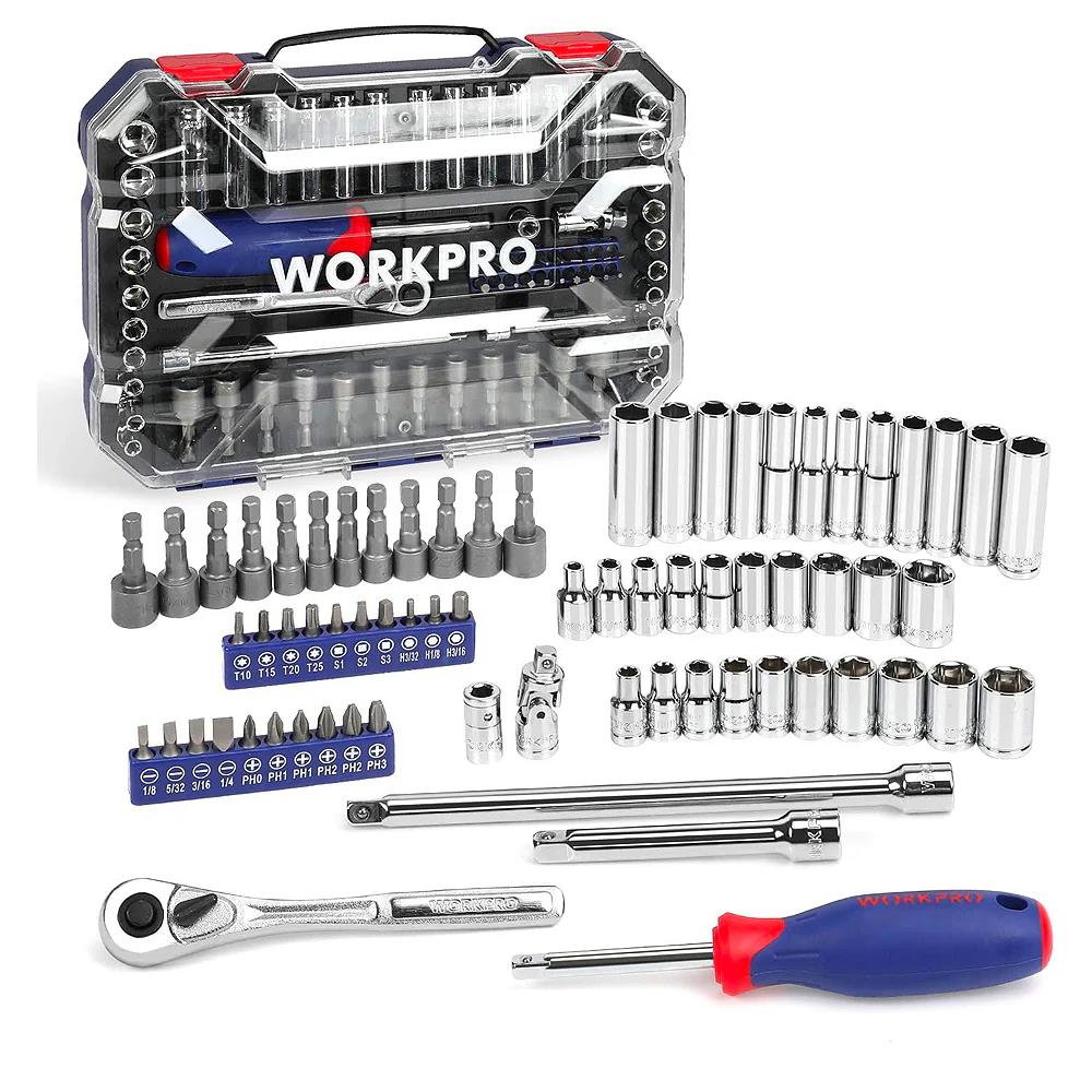 WORKPRO WP202522 1/4'’ Metrik/İnç 70 Parça Cr-V Profesyonel Lokma Takımı