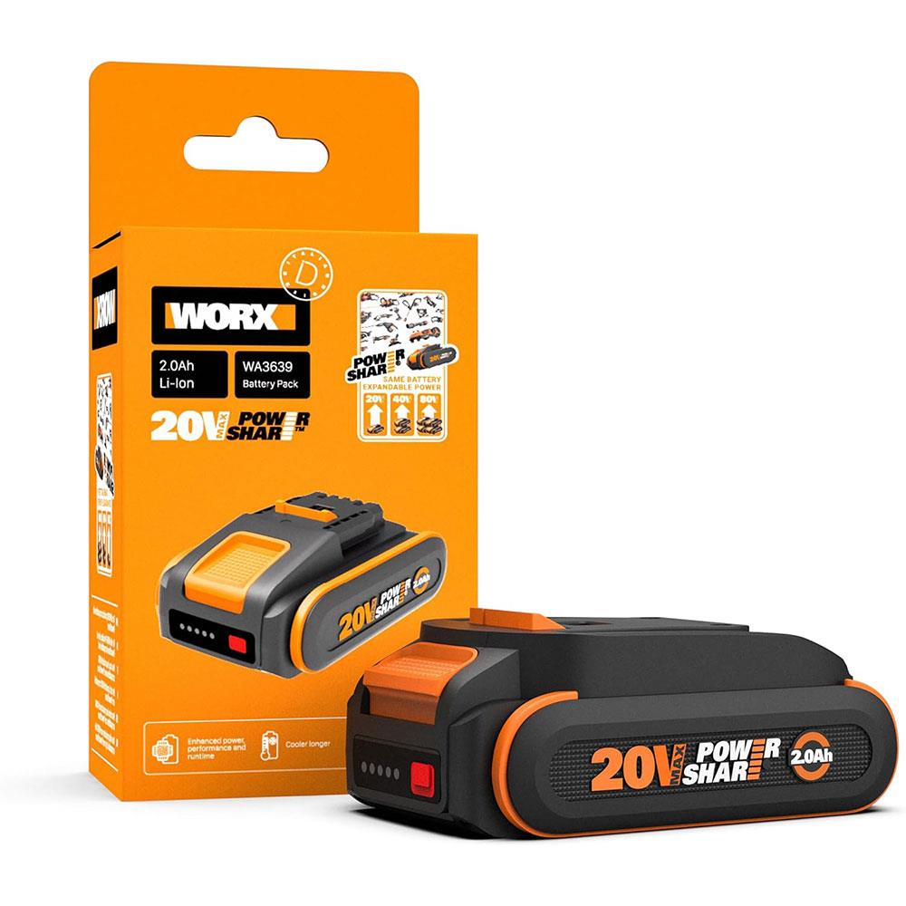 WORX WA3639 20Volt 2.0Ah. Li-ion PowerShare Yedek Akü