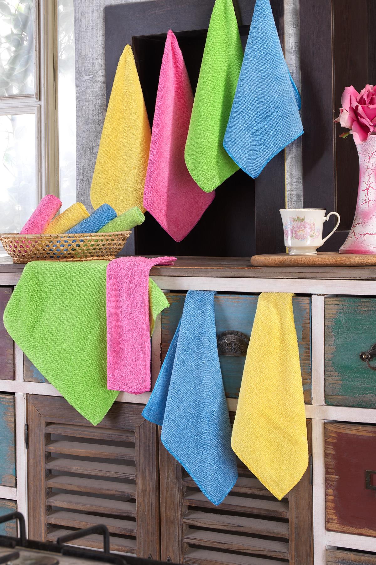 12 Adet Magic Towel Microfiber Havlu Seti