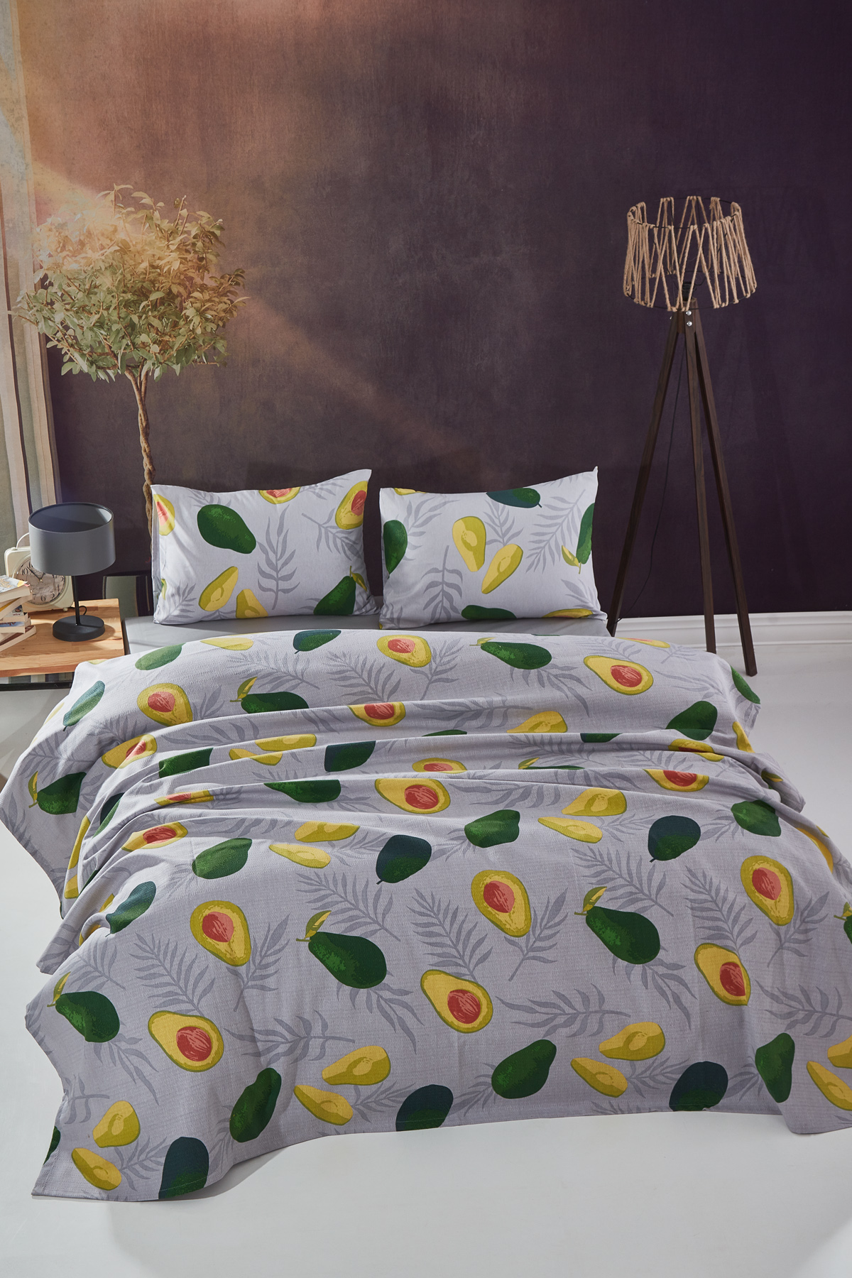 Avocado Tek Kişilik Avacado Desenli Tek Pike
