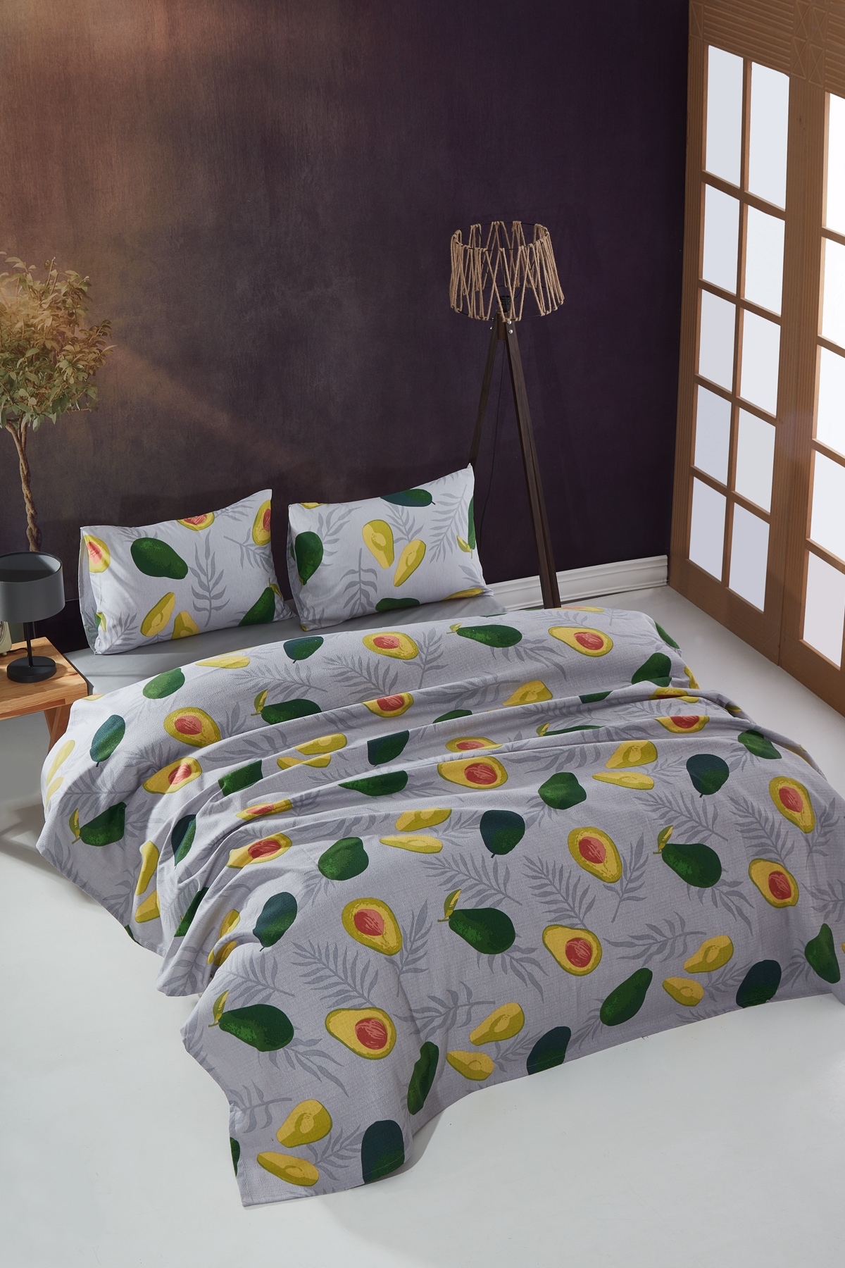 Avocado Tek Kişilik Avacado Desenli Tek Pike