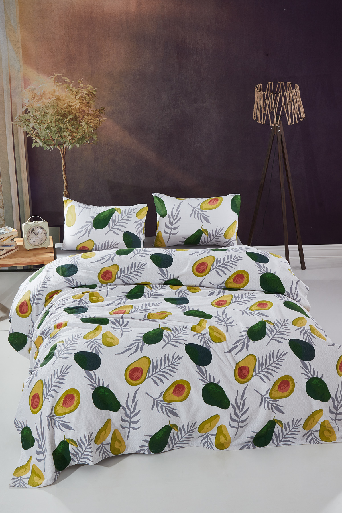 Avocado Tek Kişilik Avacado Desenli Tek Pike