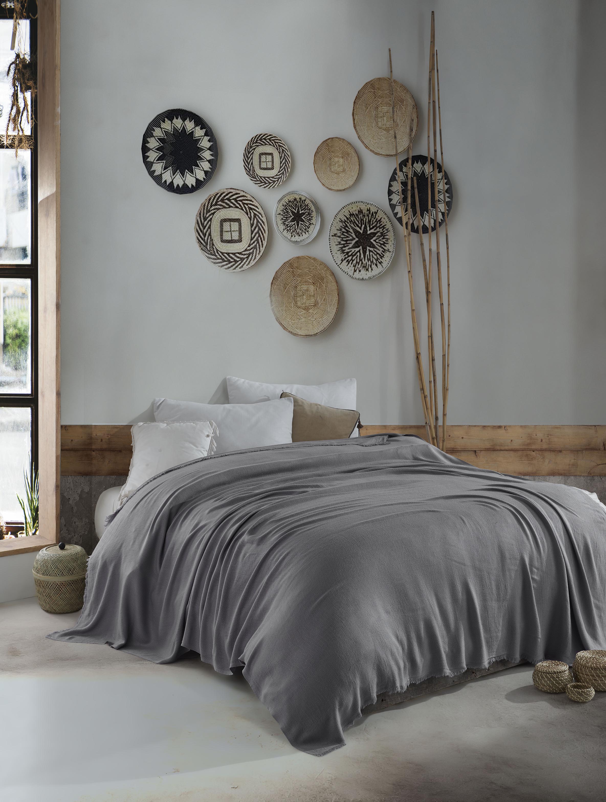 Bamboo Çift Kişilik Bambu Yatak Örtüsü