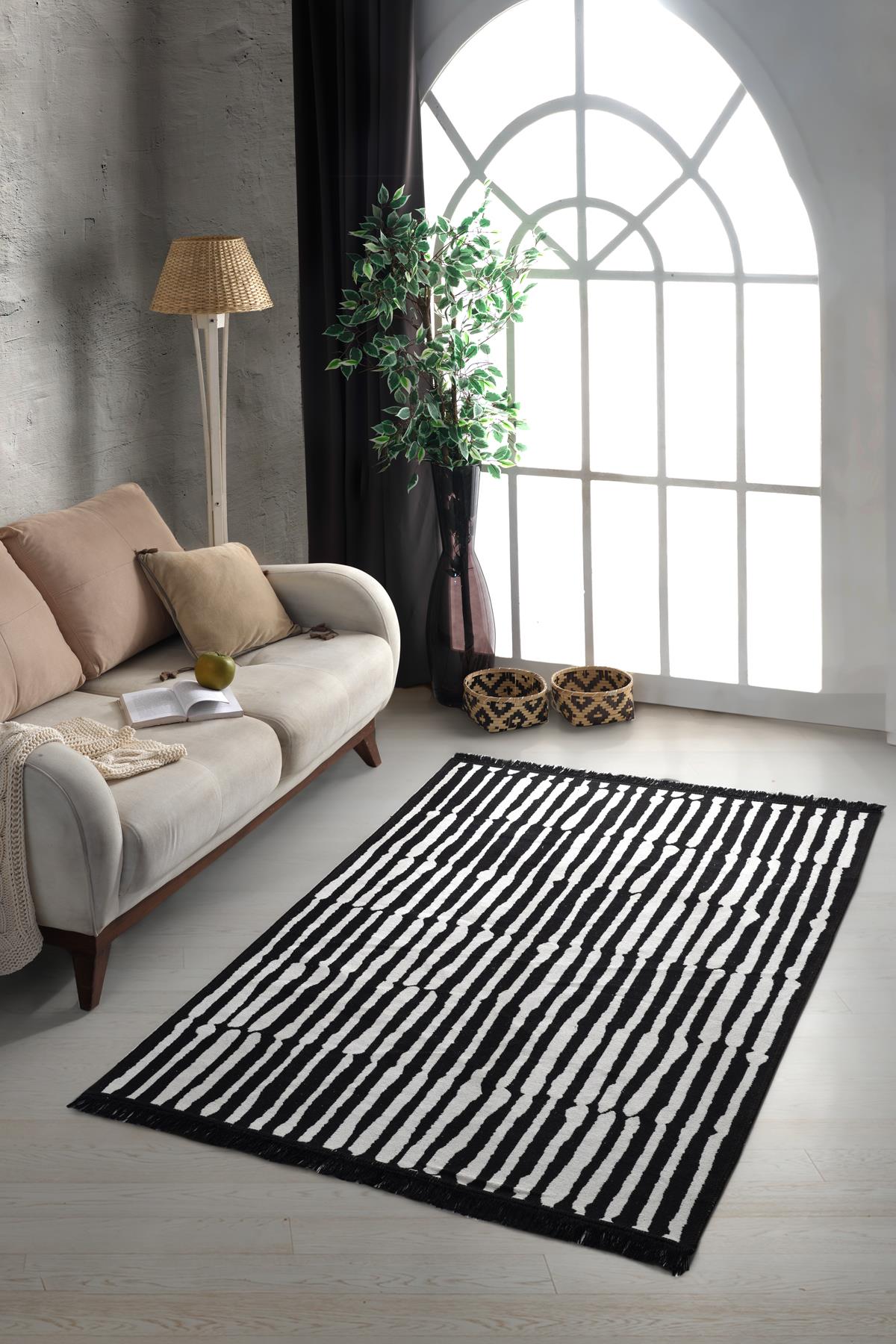Histogram Çift Taraflı Modern Dokuma Kilim