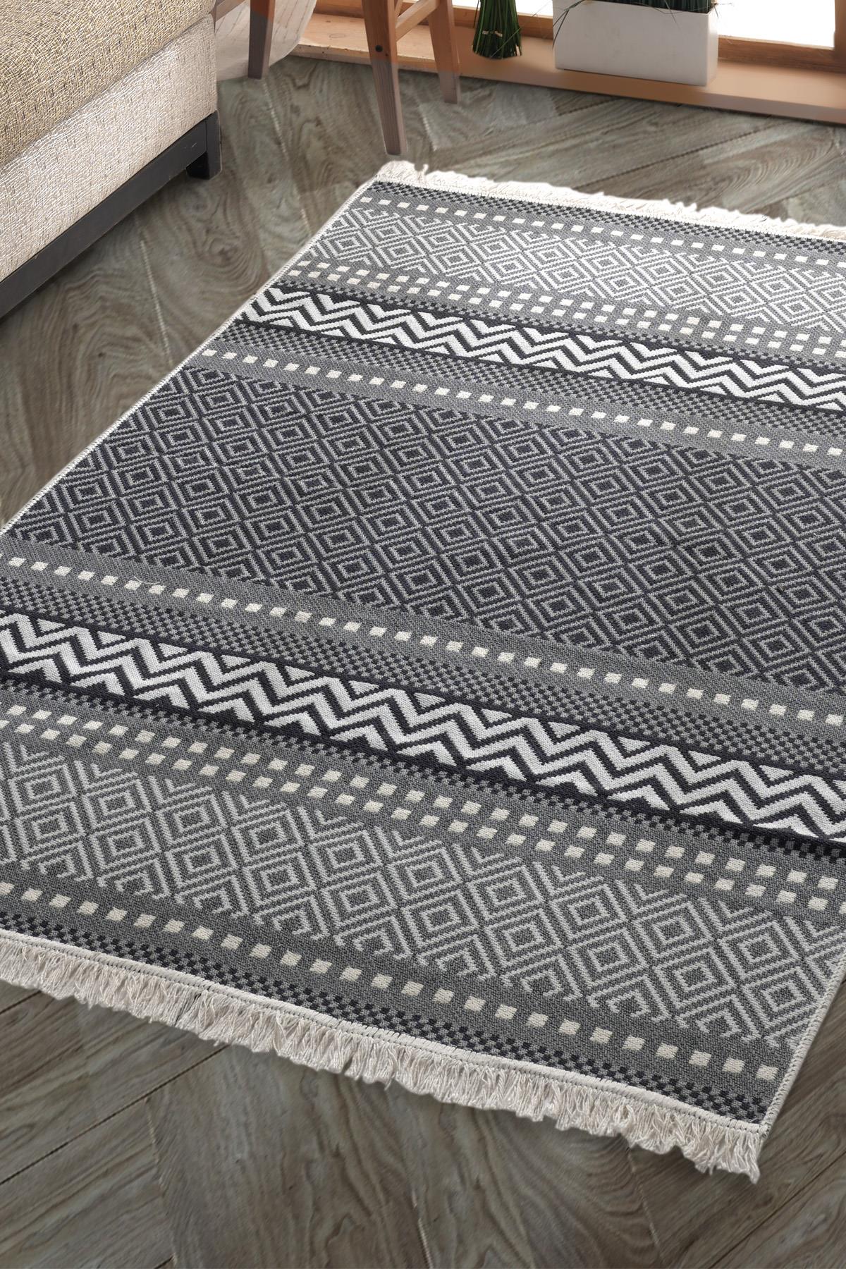 Iskandinav Çift Taraflı Modern Dokuma Kilim