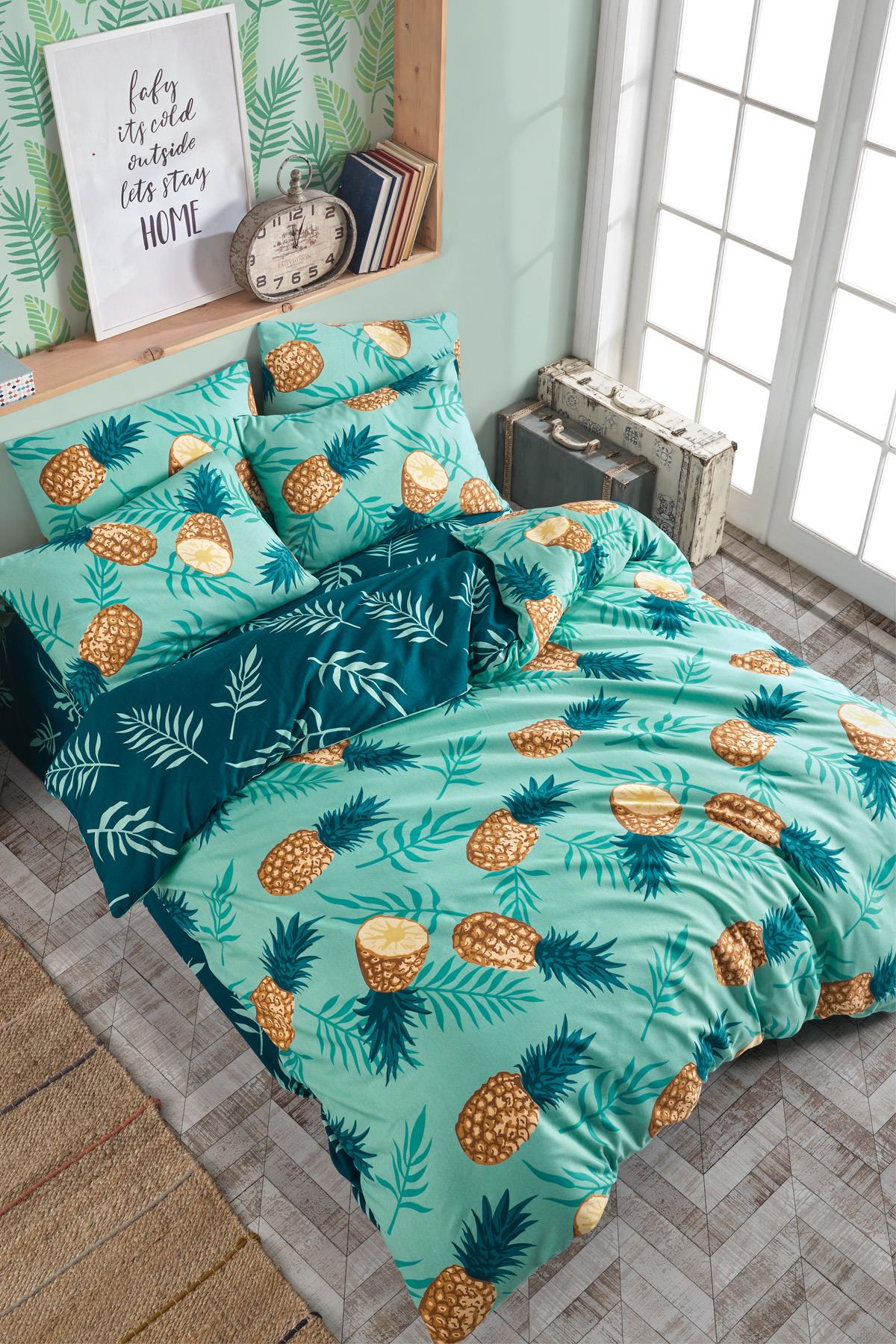 Pineapple % 100 Pamuk Tek Kişilik Nevresim Seti