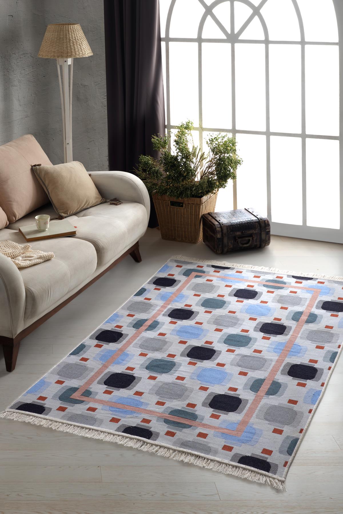 Rio Çift Taraflı Modern Dokuma Kilim