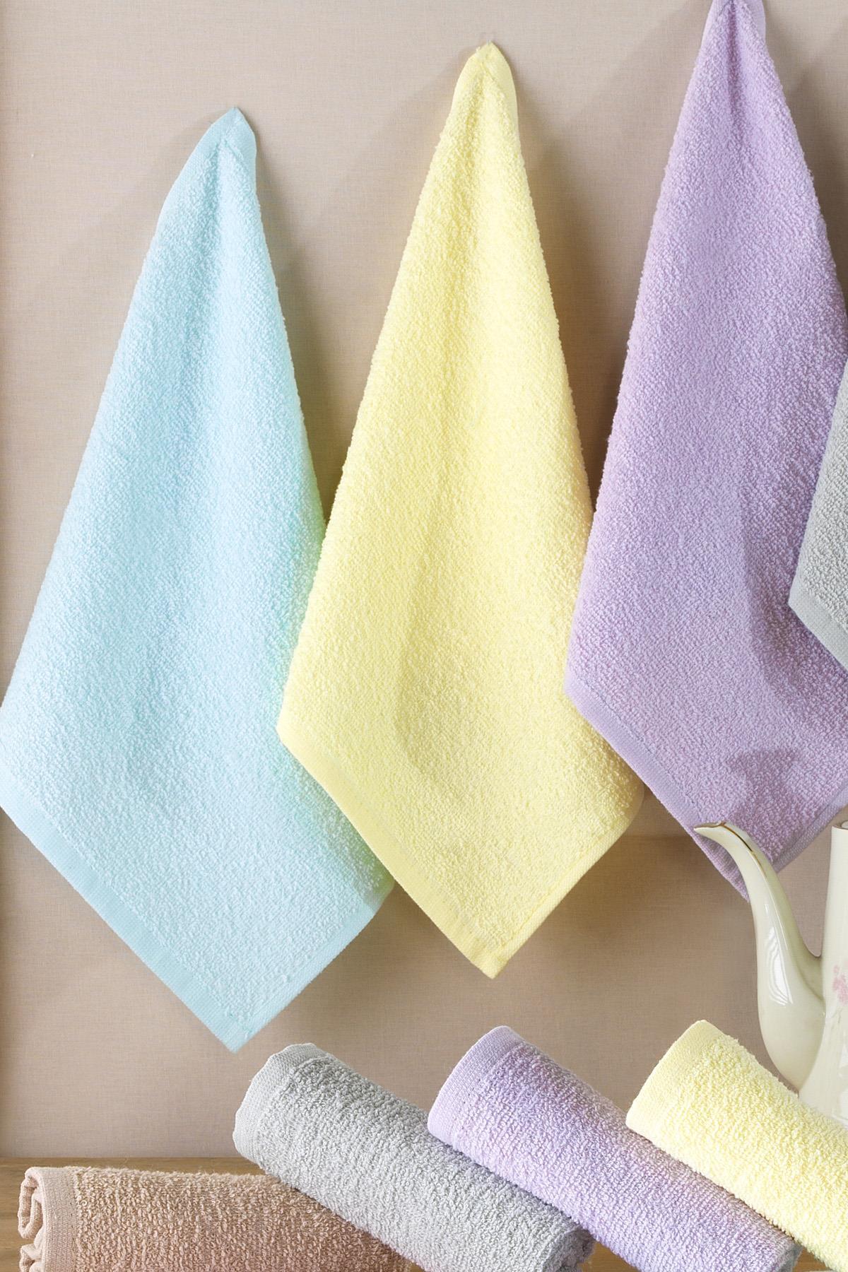 Soft Towel 30 X 30 CM   10 Adet %100 Pamuk Havlu Seti