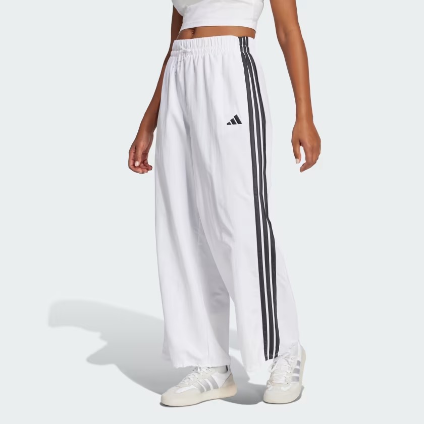 Adidas Essentials 3-Stripes Lifestyle Woven Kadın Paraşüt Pantolon JE1307 (JE1307) Beyaz