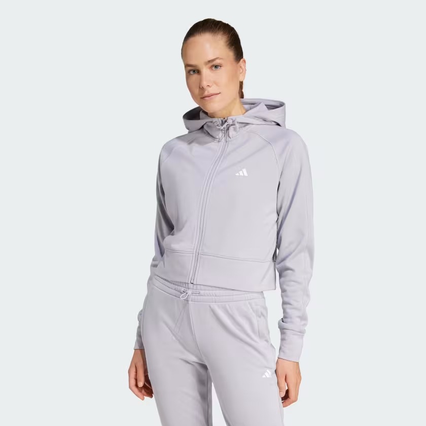 Adidas Gg Fz Hd Fermuarlı Kadın Sweatshirt (IX5066) Mor