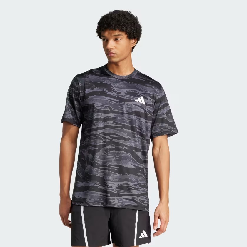 Adidas Train Essentials Camo AOP Erkek T-shirt JN5953 (JN5953) Siyah