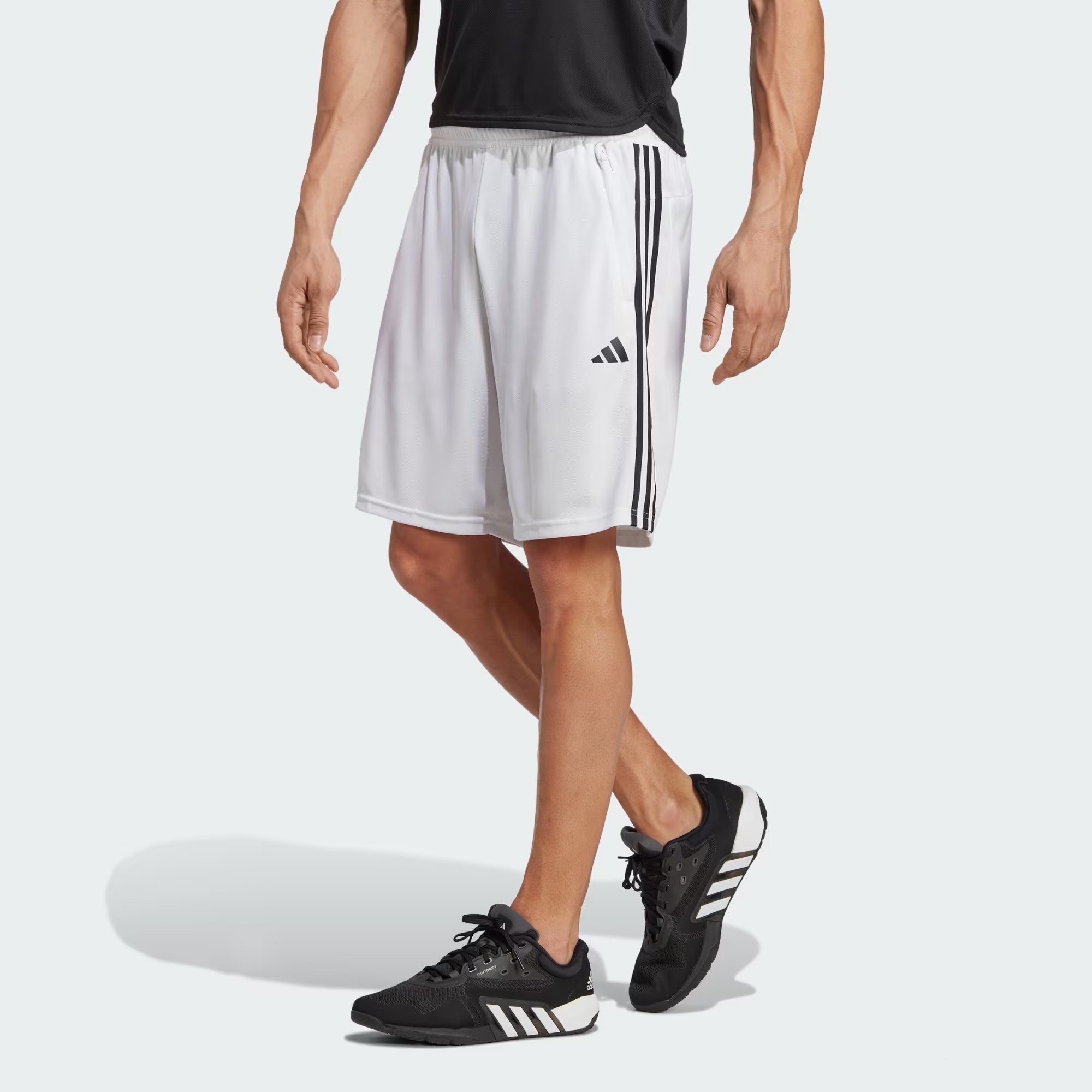 Adidas Train Essentials Piqué 3-Stripes Erkek Şort IB8244 (IB8244) Beyaz