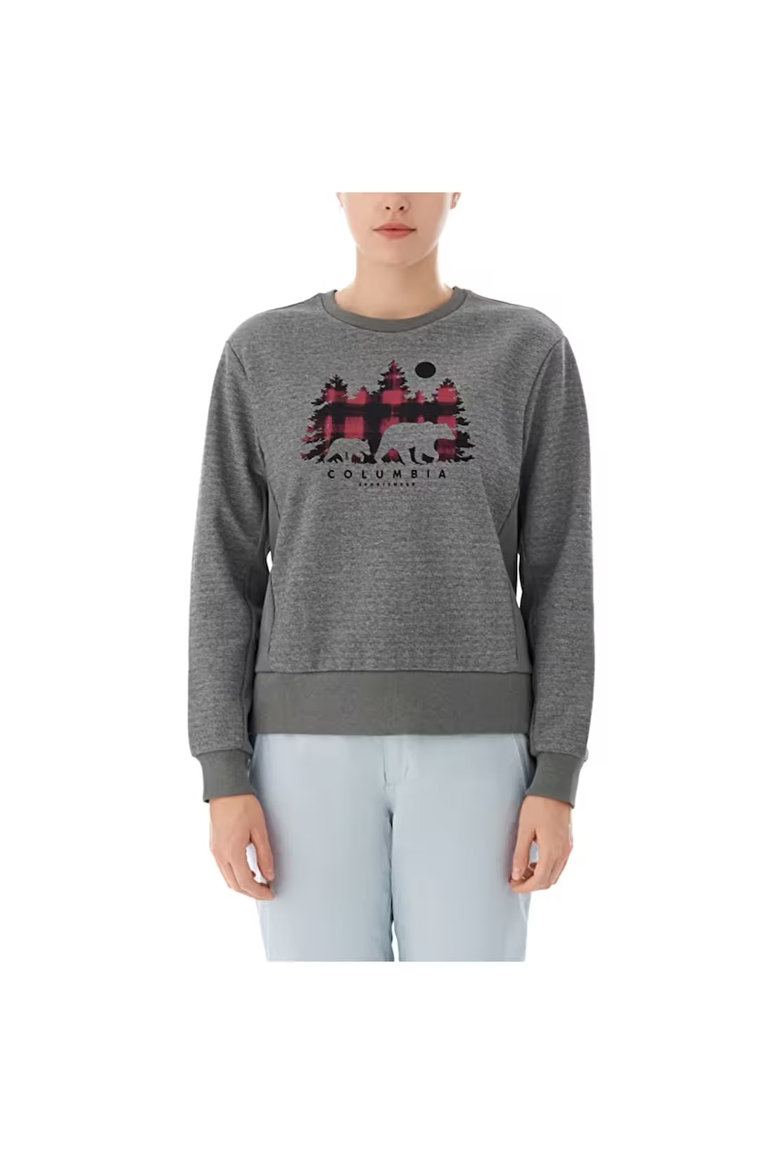 Columbia Cs0385 Csc Treehome Omblur Kadın Sweatshirt (9250241024) Gri