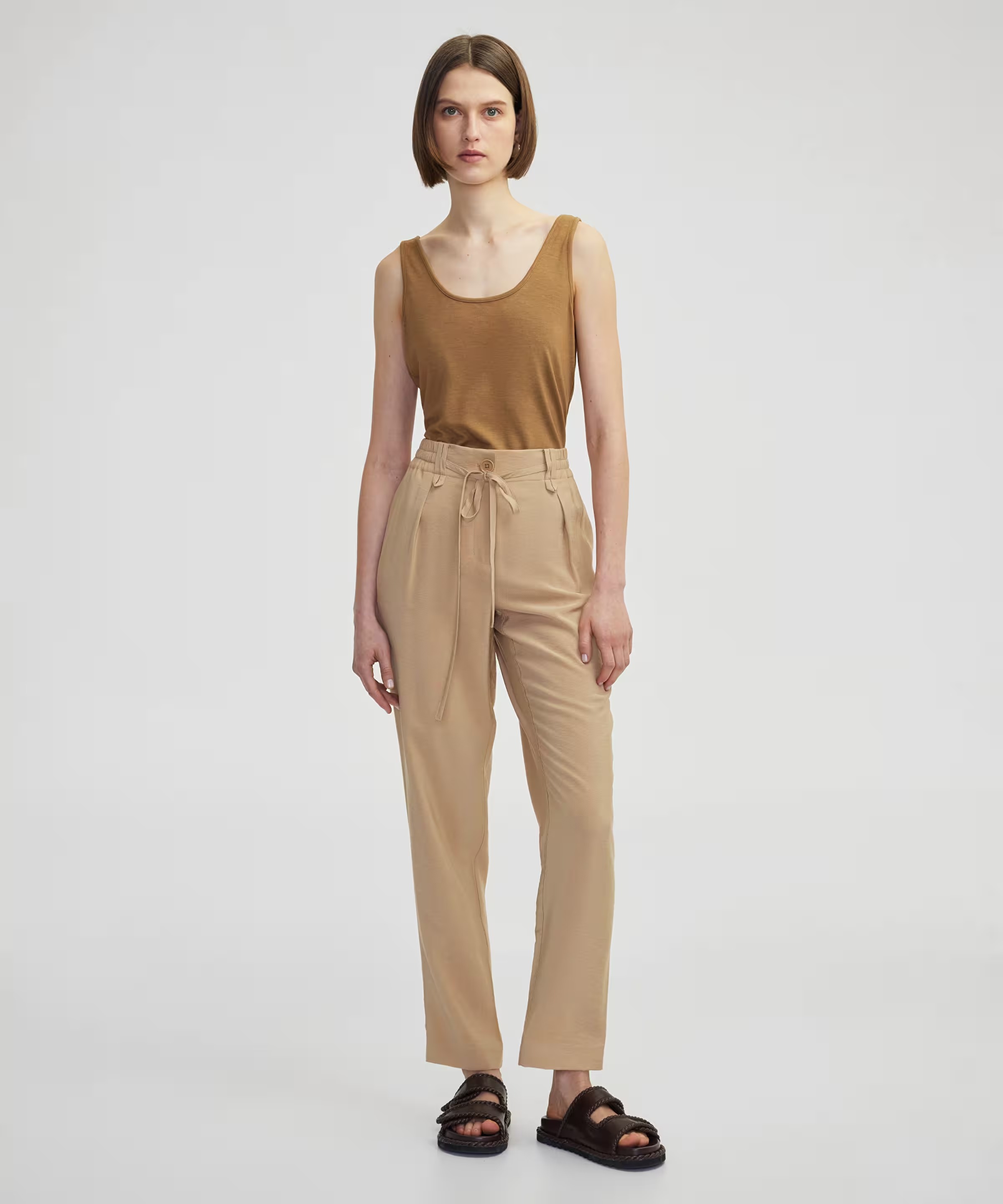 İpekyol Elastik Bel Carrot Fit Kadın Pantolon IS1250003248 (IS1250003248) Bej
