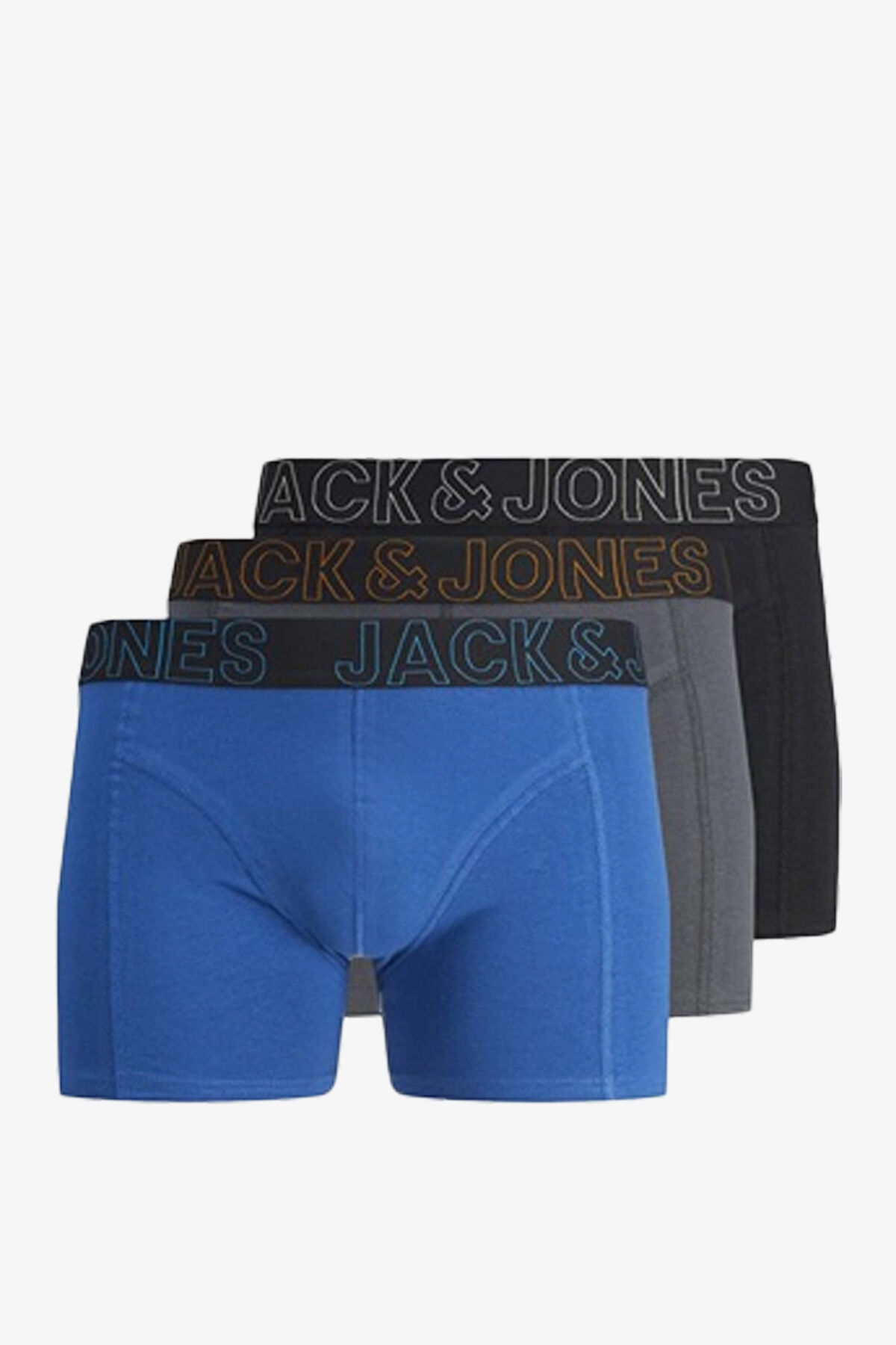 Jack & Jones Jacmurphy 3'lü Erkek Boxer (12263892) Çok Renkli