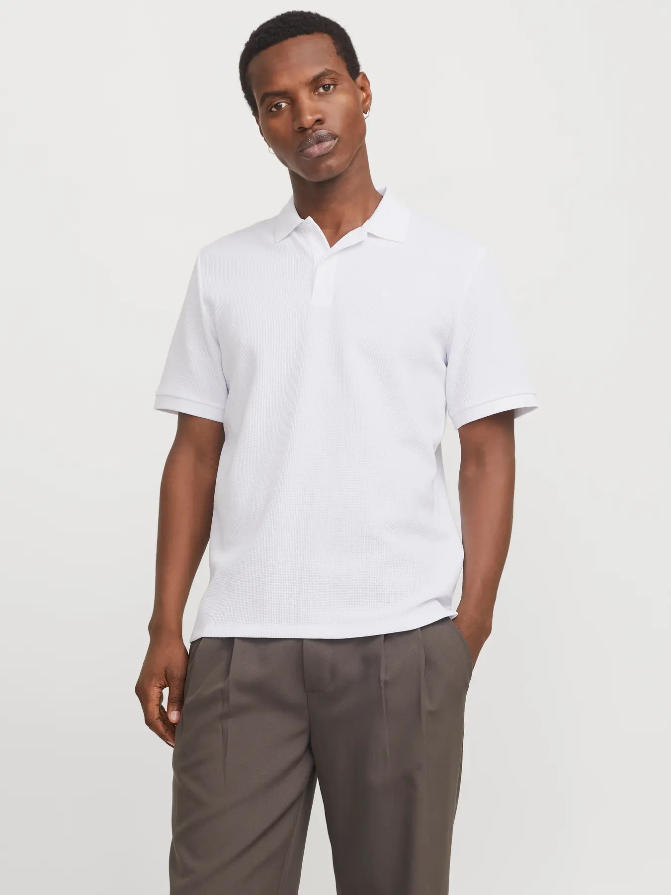 Jack&Jones Jjeaustin Erkek Polo T-shirt 12268130 (12268130) Beyaz