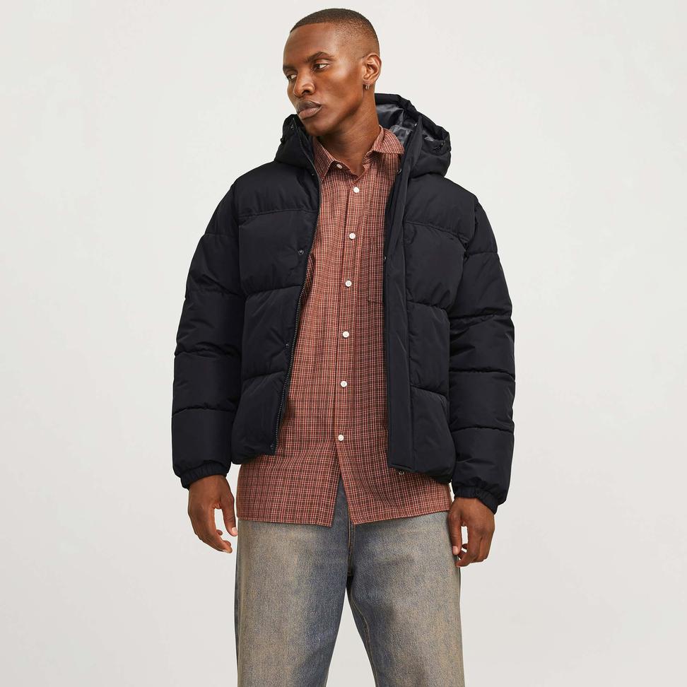 Jack & Jones Jjebradley Erkek Şişme Mont (12256974) Siyah