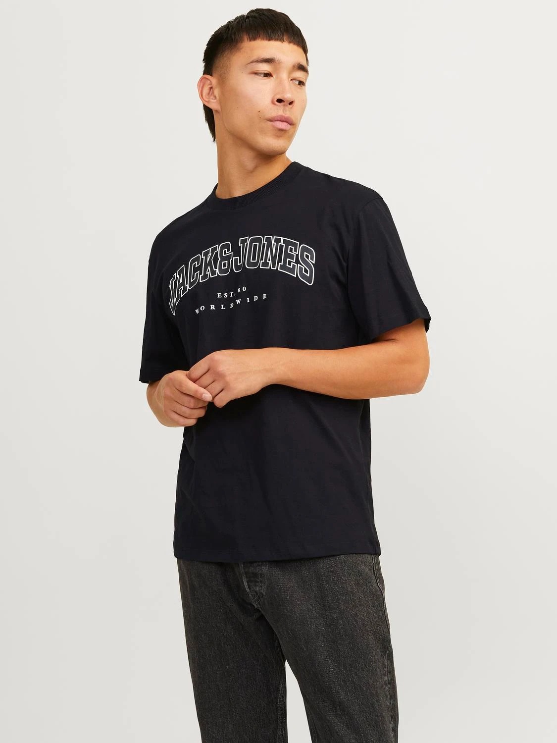 Jack & Jones Jjecaleb Erkek T-shirt 12257579 (12257579) Siyah