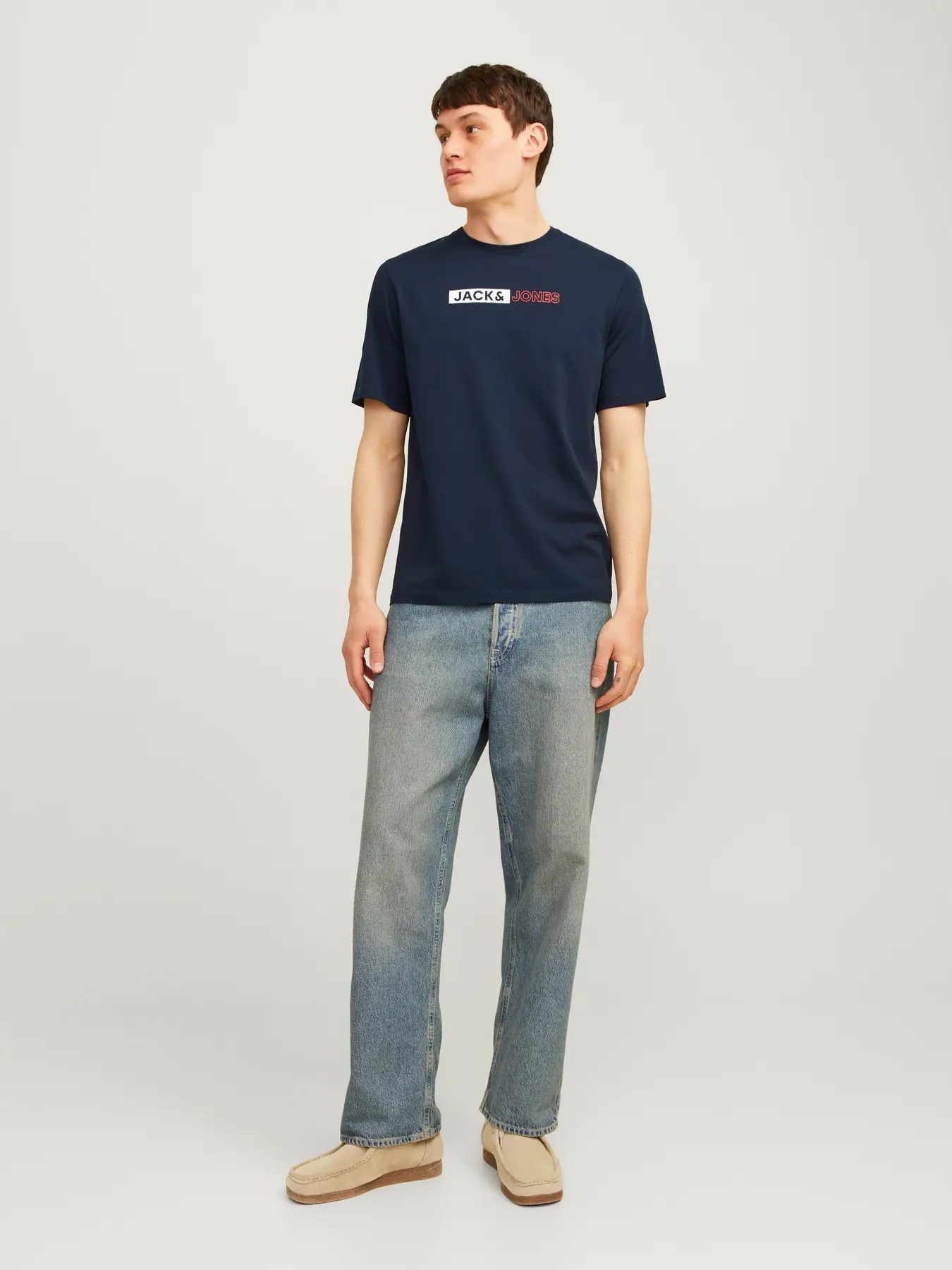 Jack&Jones Jjecorp Erkek T-shirt 12233999 (12233999) Koyu Lacivert
