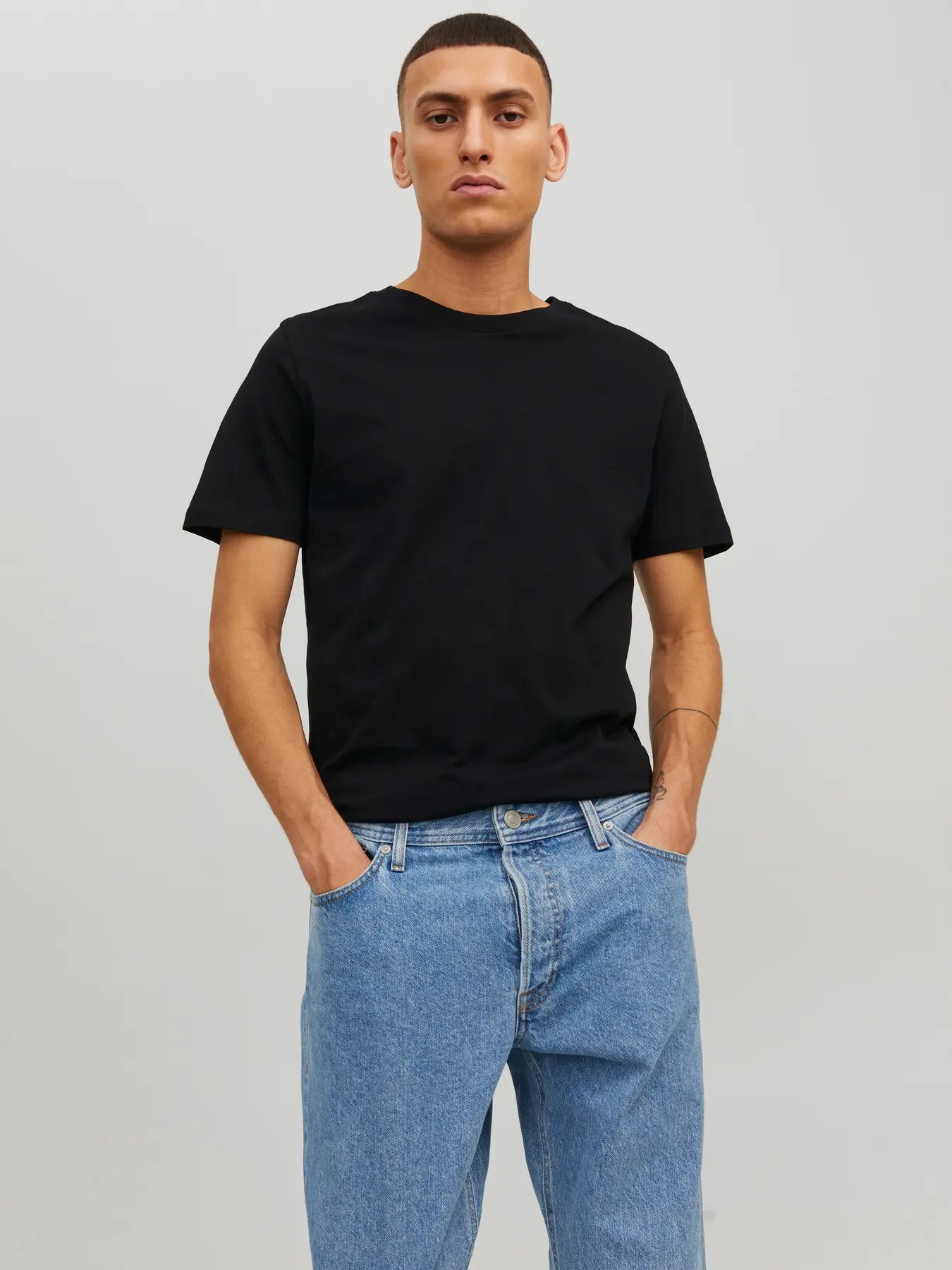 Jack&Jones Jjeorganic Basic Tee Ss O-Neck Noos Erkek T-shirt 12156101 (12156101) Siyah