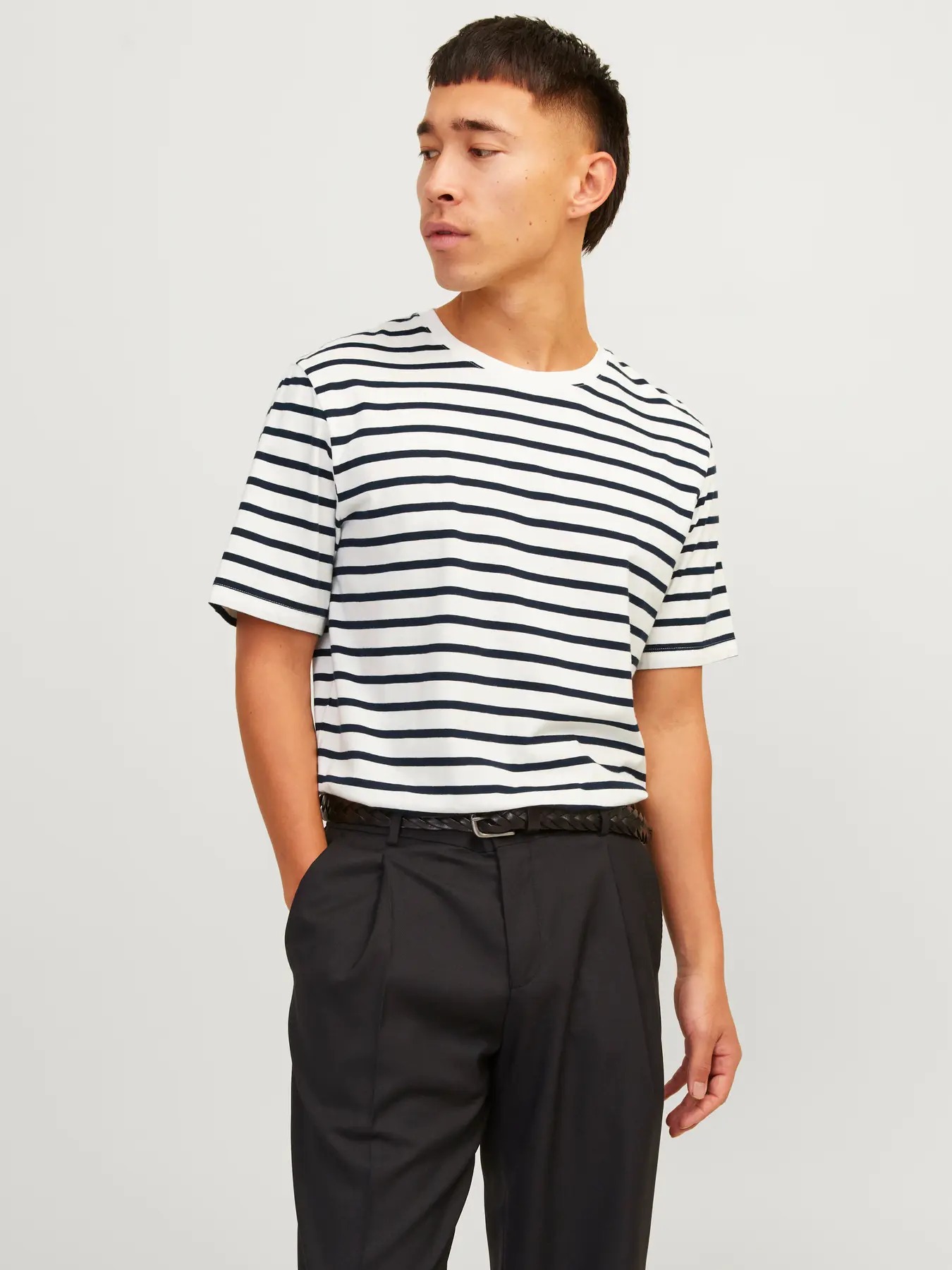 Jack&Jones Jjeorganic Basic Tee Ss O-Neck Noos Erkek T-shirt 12156101 (12156101) Ekru